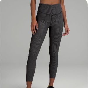 Lululemon Base Pace High-Rise Tight 25" Ribbed Black / Gull Grey